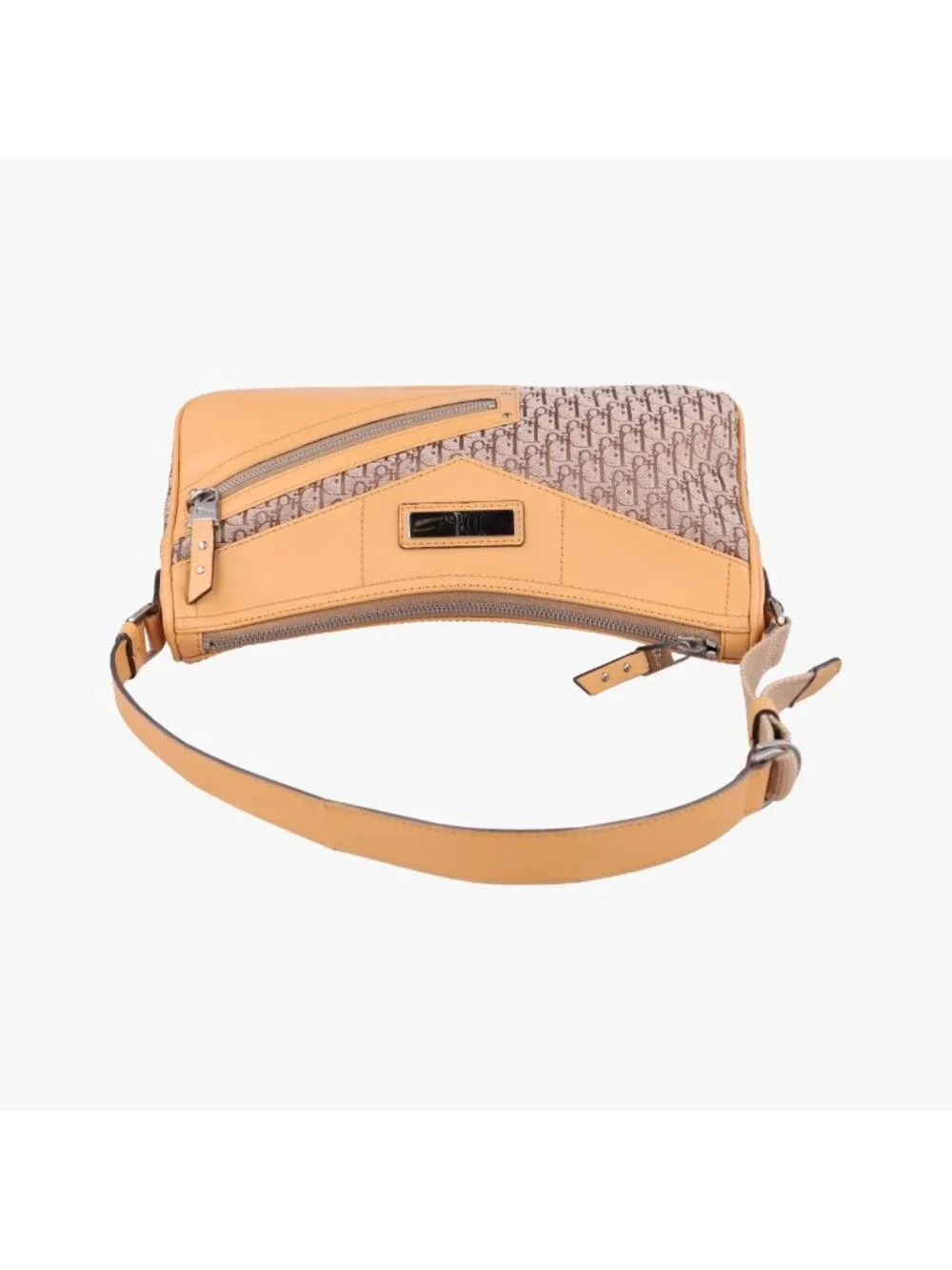Dior Street Chic Camel Canvas Leather LO Handbag